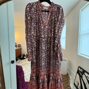 Ulla Johnson rust, navy, gold size 6